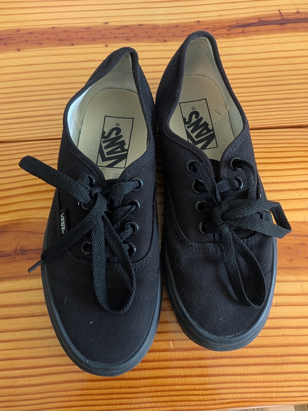 Vans Authentic  Canvas Sneakers - Black Size 5